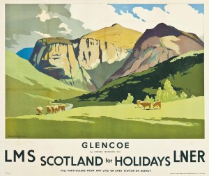 Scotland for holidays travel poster